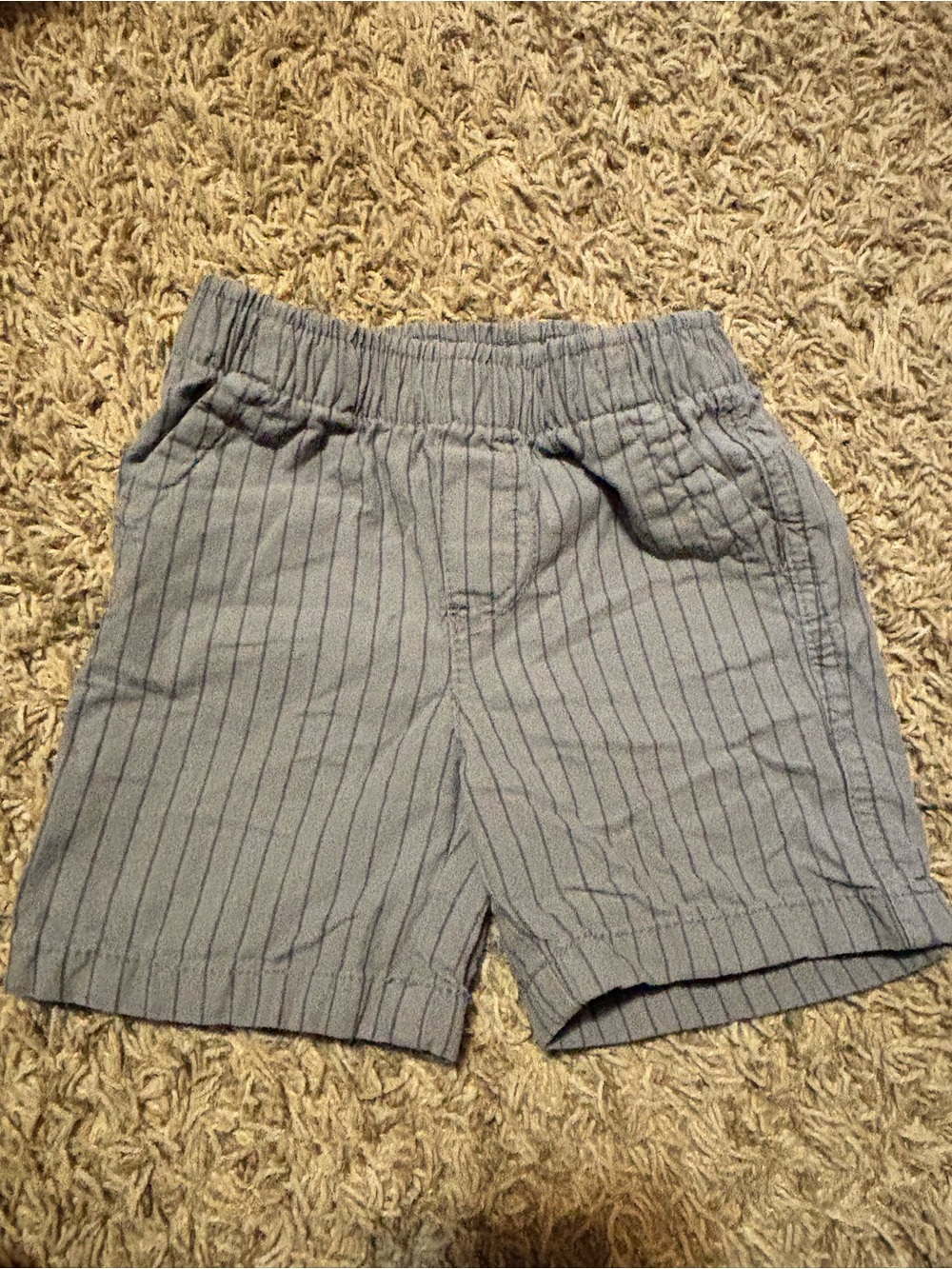 Baby/Toddler Gray Striped Elastic Waist Pants - 18M